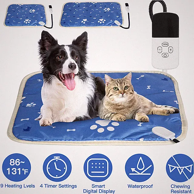 2 Size Electric Pet Heating Pad Warmer Heat Bed Heated Mat Dog Cat Blanket