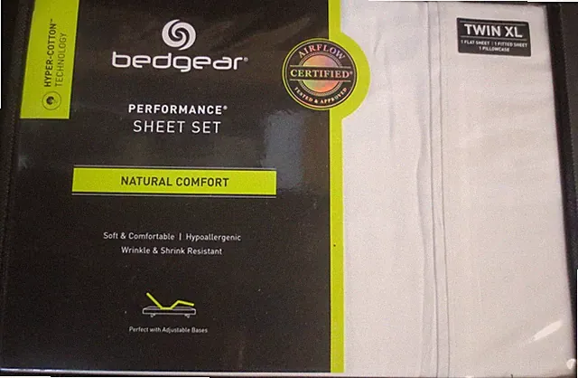 Bedgear Hyper Cotton Sheet Set - WHITE - TWIN XL