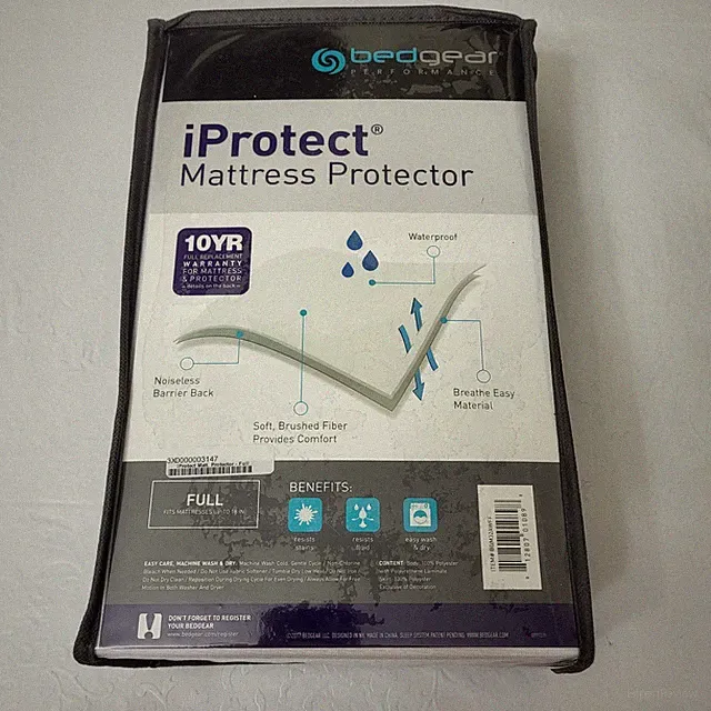 BedGear iProtect Full Size Mattress Protector Waterproof Stain Resistant New