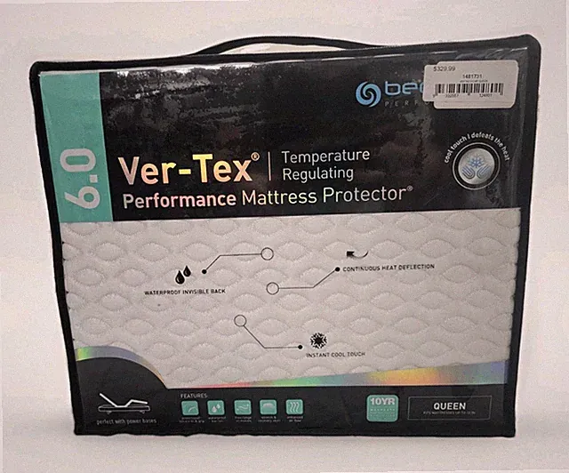 Bedgear Ver-Tex 6.0 Queen Mattress Protector Cooling Waterproof New