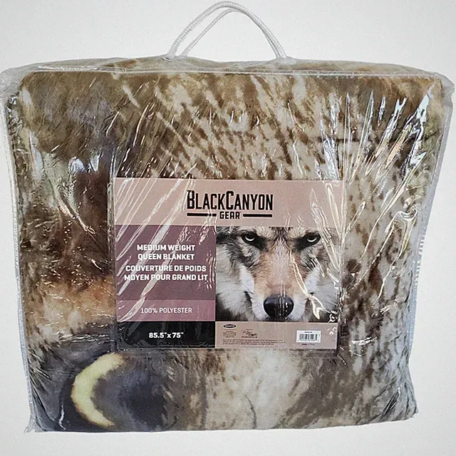 Black Canyon Gear Queen Blanket Wolf Design 85.5" x 75" Soft & Cozy Bedding