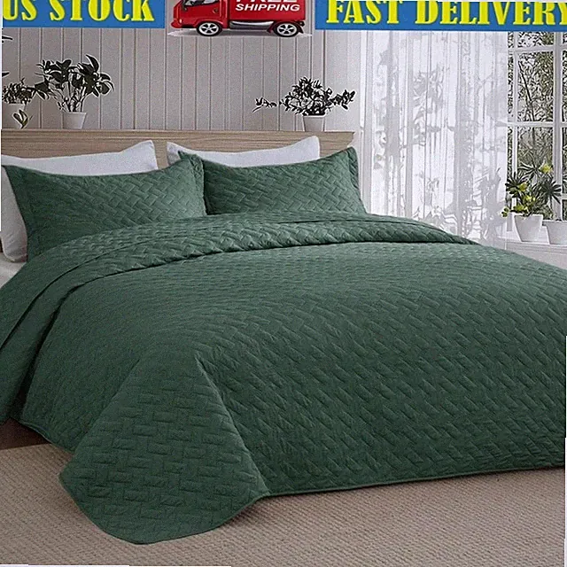 Cozy Soft Quilted Bedding Set Year-Round Comfort Lightweight Durable Bedspread