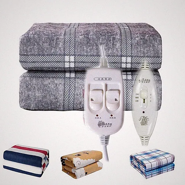 Full Size Queen Electric Blanket | Heated Sherpa Twin Bed Fleece Heat 110/220v