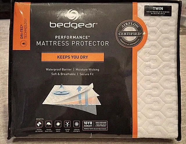 Mattress Protector Twin Bed Gear Waterproof Cooling Dri-Tec New