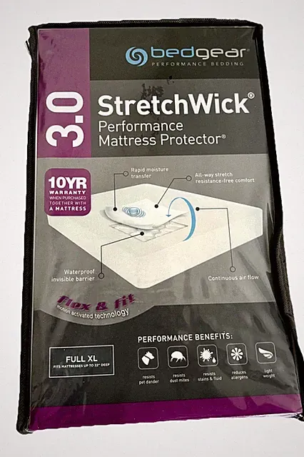 NEW Bedgear Full Size Performance Mattress Protector Cover Flex & Fit