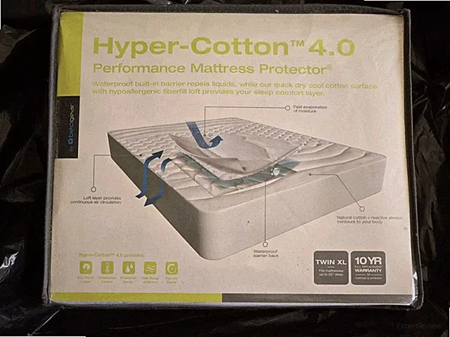 NEW BedGear Hyper-Cotton 4.0 Mattress Protector 22" Size TWIN XL SPLIT KING