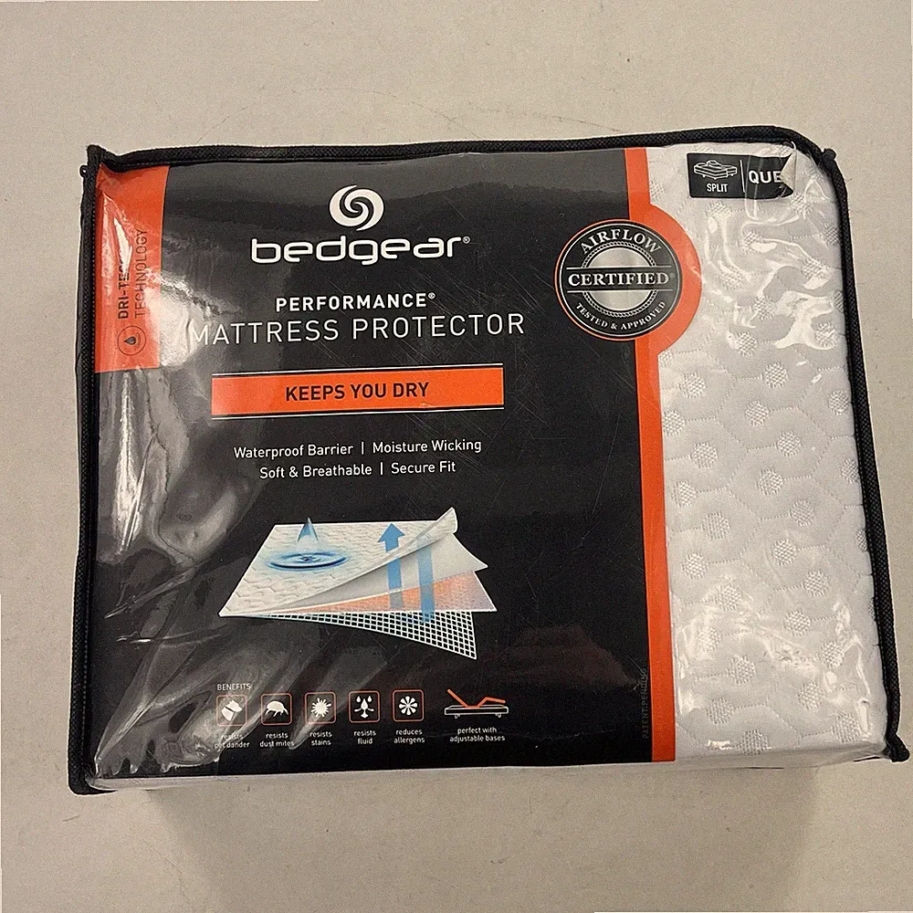 NEW Bedgear Performance Mattress Protector Dri-Tec Split Queen bgm03anfv 30x80