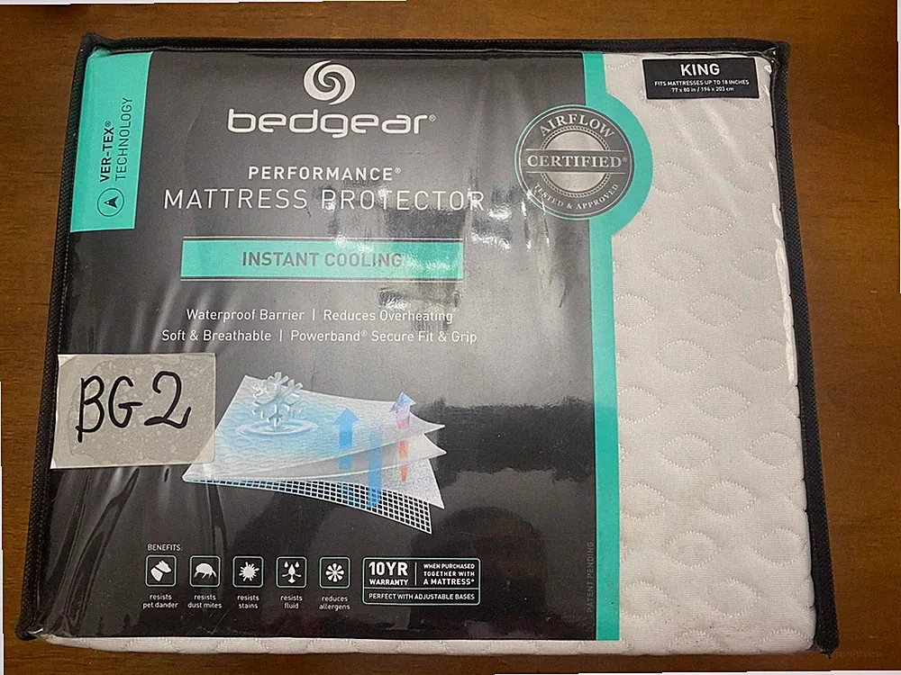 NEW BedGear Performance Ver-Tex Instant Mattress Protector KING