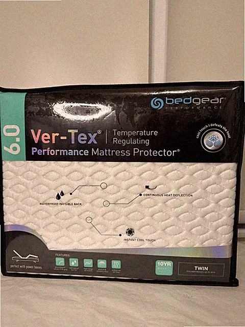 New BedGear TWIN Ver-Tex Instant Cooling Performance Mattress Protector Vertex