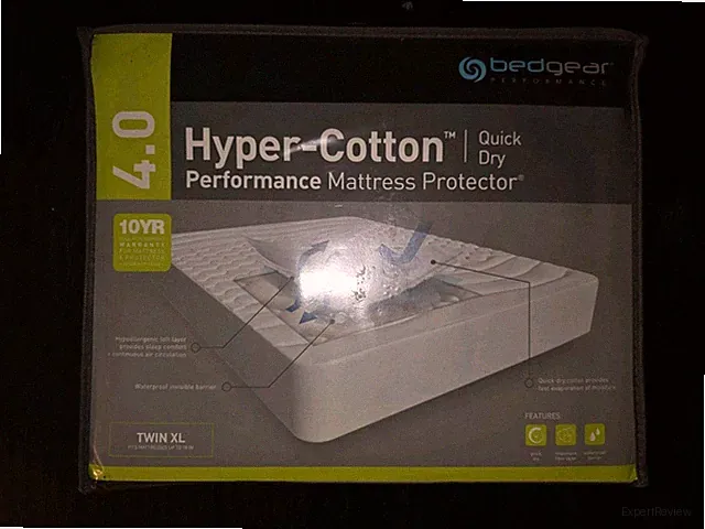 TXL BedGear Hyper-Cotton 4.0 Fitted Mattress Protector Up To 22" Size TWIN XL